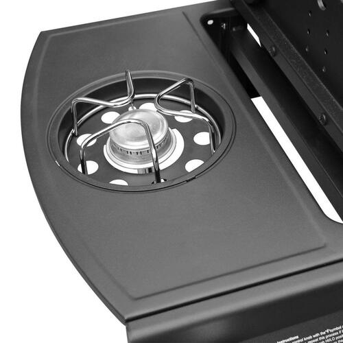 Gasgrill 4 + 1 grillzoner sort og sølvfarvet