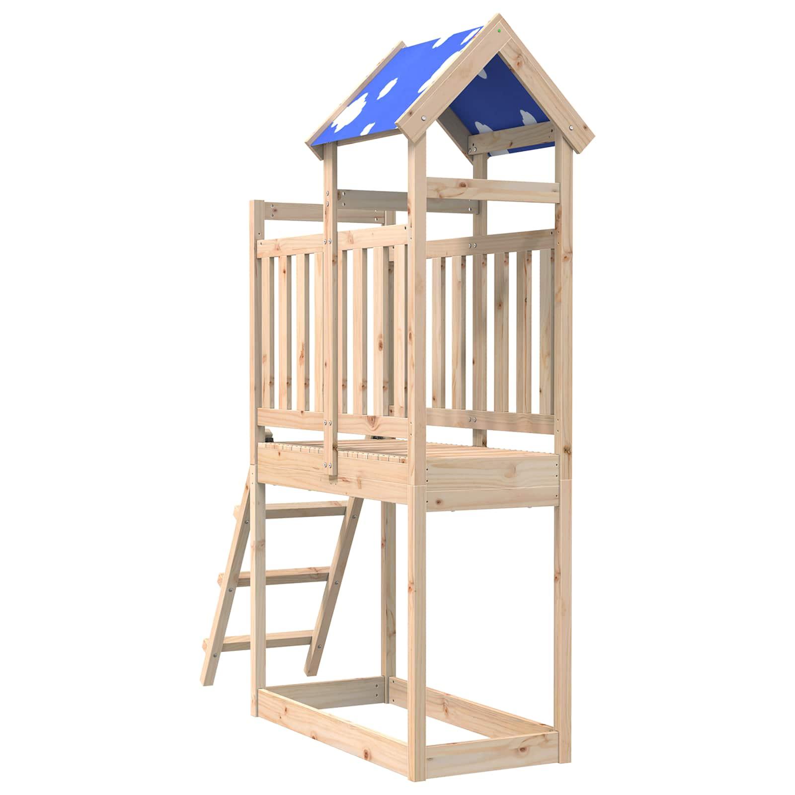 Legetårn Brun 52,5 x 110,5 x 215 cm Massiv fyrretræ billede