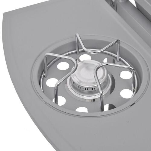 Gasgrill 6 + 1 grillzoner sølvfarvet