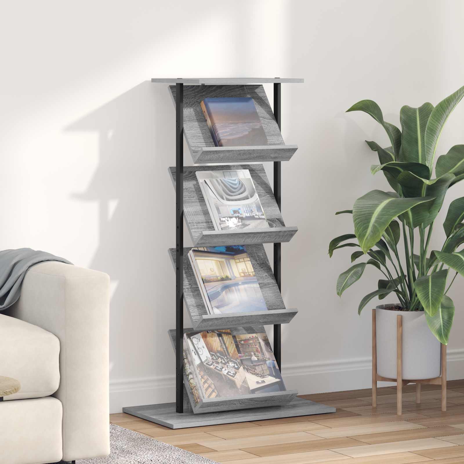 Magasin Rack Grå Sonoma 68 x 40 x 123.5 cm Konstrueret træ billede