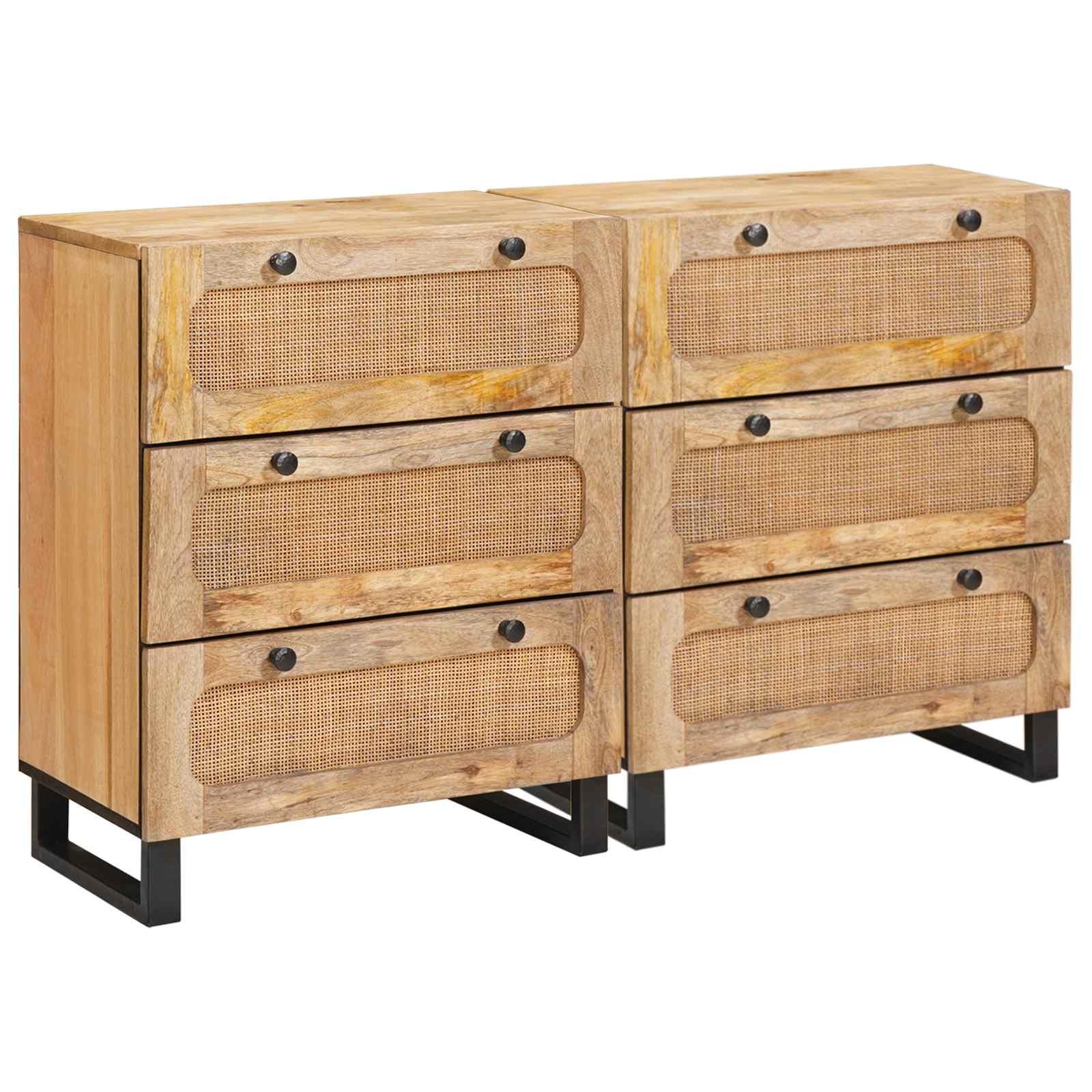 Sidebord Brun Massivt mangotræ billede
