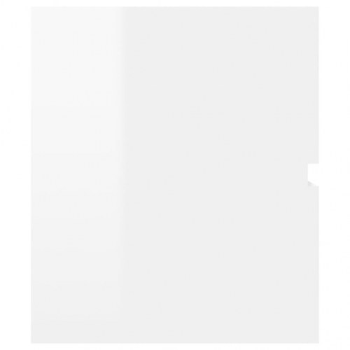 Badeværelsesmøbelsæt spånplade hvid højglans