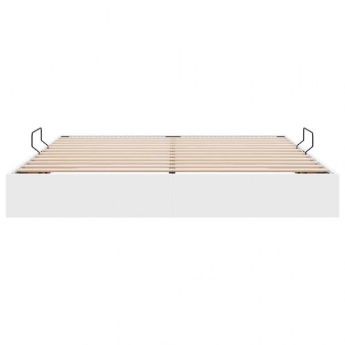 Opbevaringsseng med madras Ren Hvid 180 x 200 cm Kunstlæder