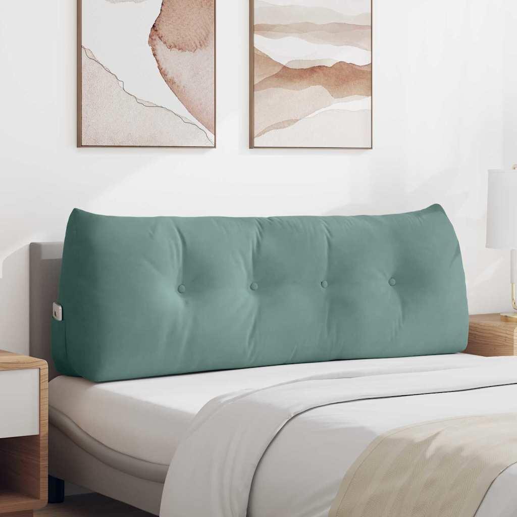 Rygpude Havgrøn 140 x 24 x 50 cm Fløjl billede