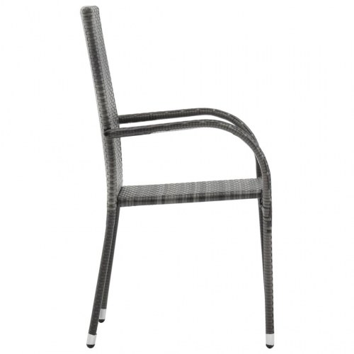 Spisebordssæt til haven 7 dele grå