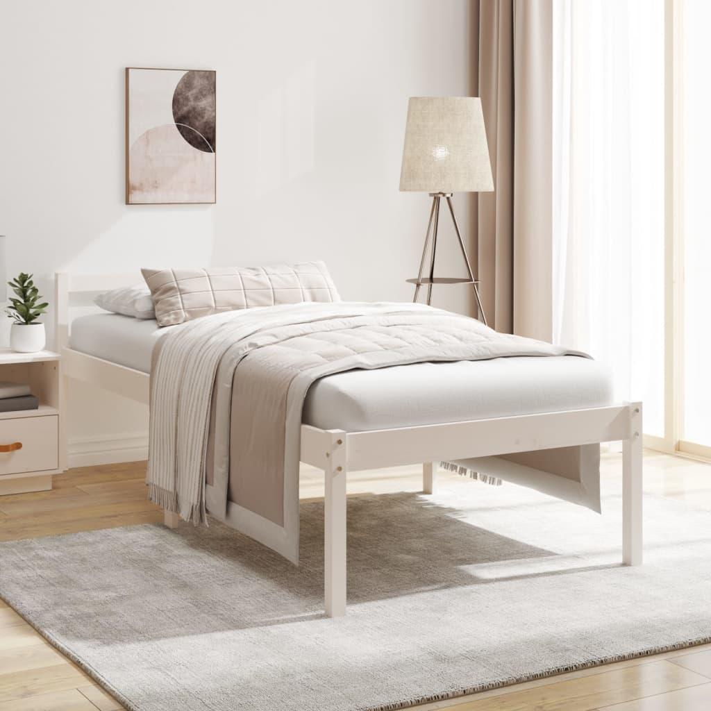 Seniorseng 90x190 cm enkeltseng massivt fyrretræ billede