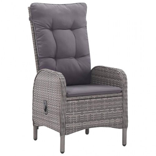 Spisebordssæt til haven 5 dele grå