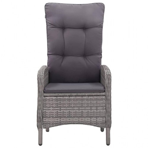 Spisebordssæt til haven 7 dele grå