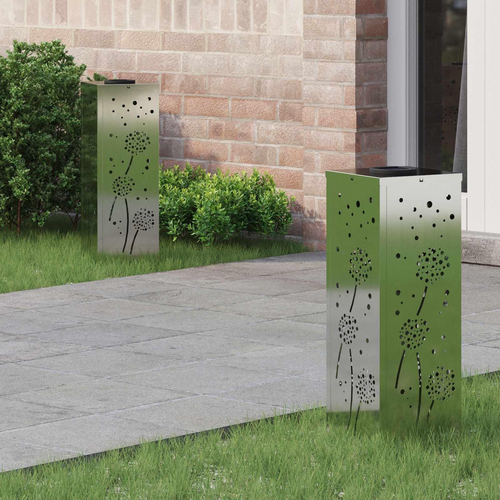Solar LED sti lys 2 stk Galvaniseret Galvaniseret billede
