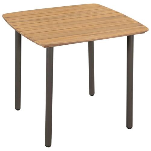Spisebordssæt til haven 3 dele polyrattan sort