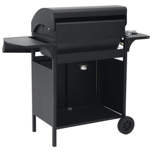 Gasgrill 4+1 grillzoner stål sort