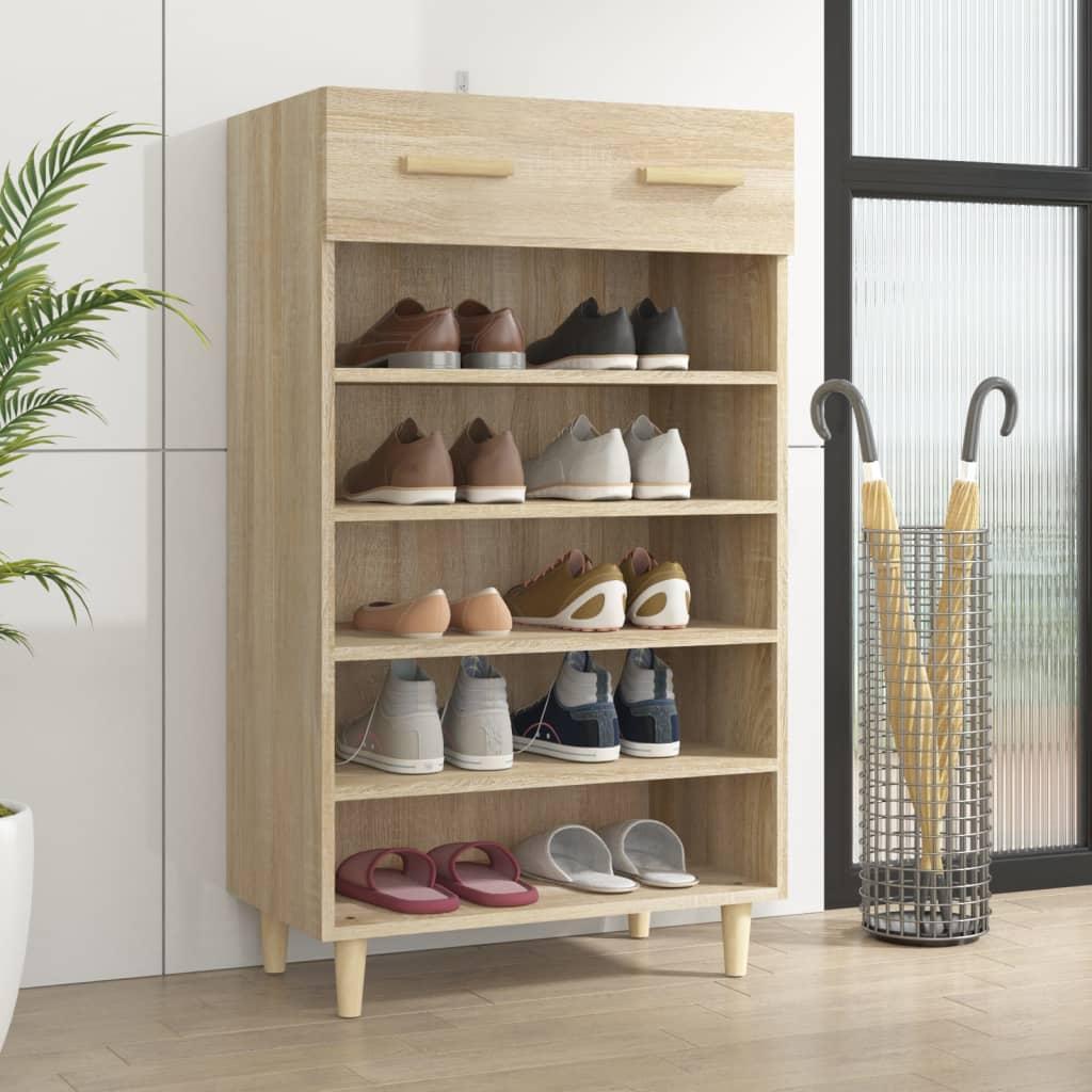 Skoreol 60x35x105 cm konstrueret træ sonoma-eg billede