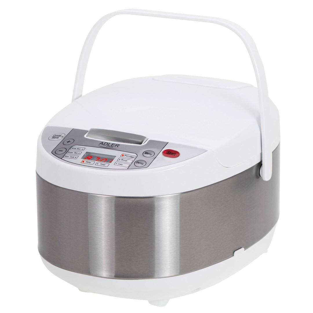 Adler AD 6420 multicooker 6âiâ1 â 3,25 l, sÃ¸lv/hvid billede