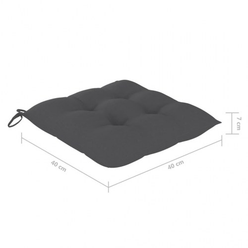 Foldbare havestole 6 stk. med hynder massivt teaktræ