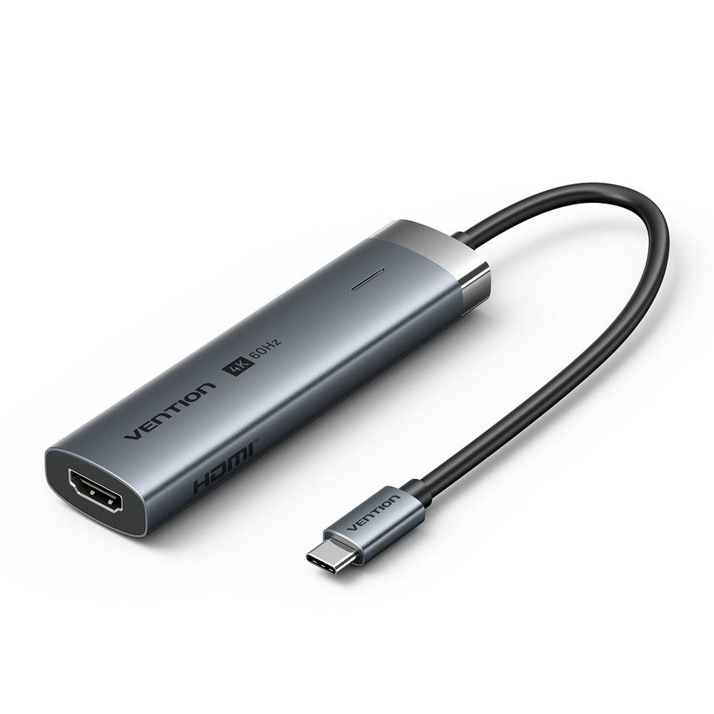 Vention 5-i-1 USB-C hub â 100 W PD, 5 Gbps, 4K@60Hz billede