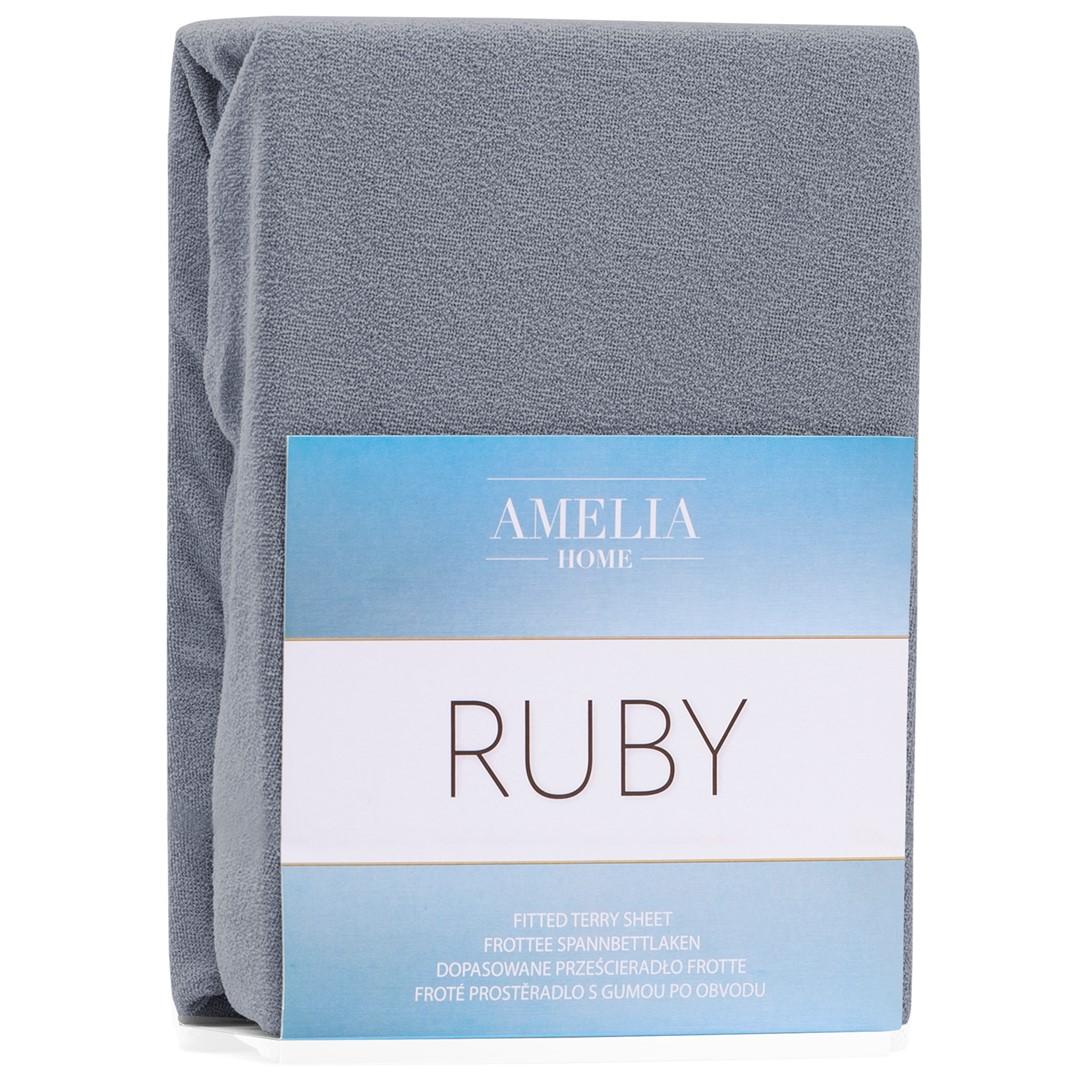Amelia Home RUBY faconlagen i frotté - grafit, 140-160×200 cm billede