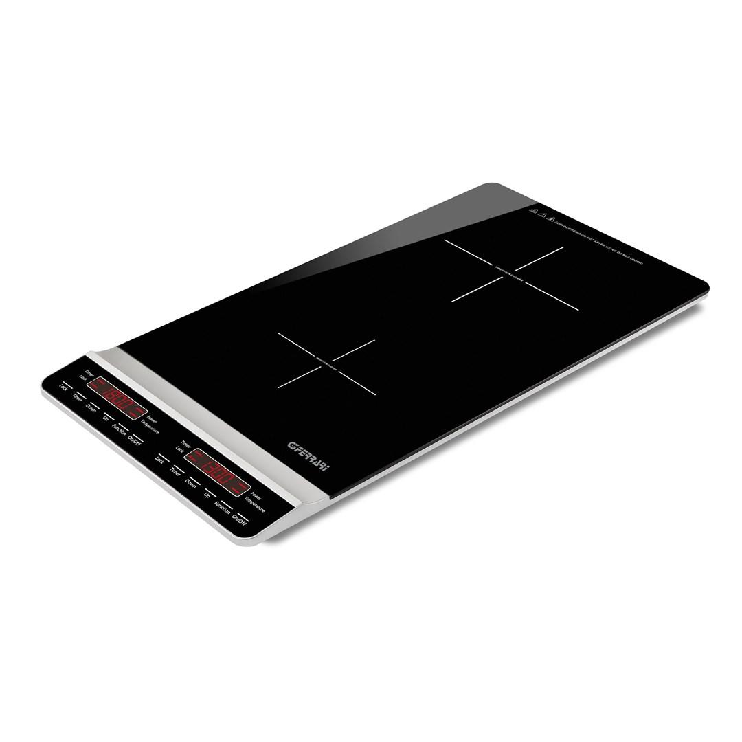 G3FERRARI Dinamiko induktionskogeplade 29,5 cm â 2 zoner, Deep Black, bordmodel billede