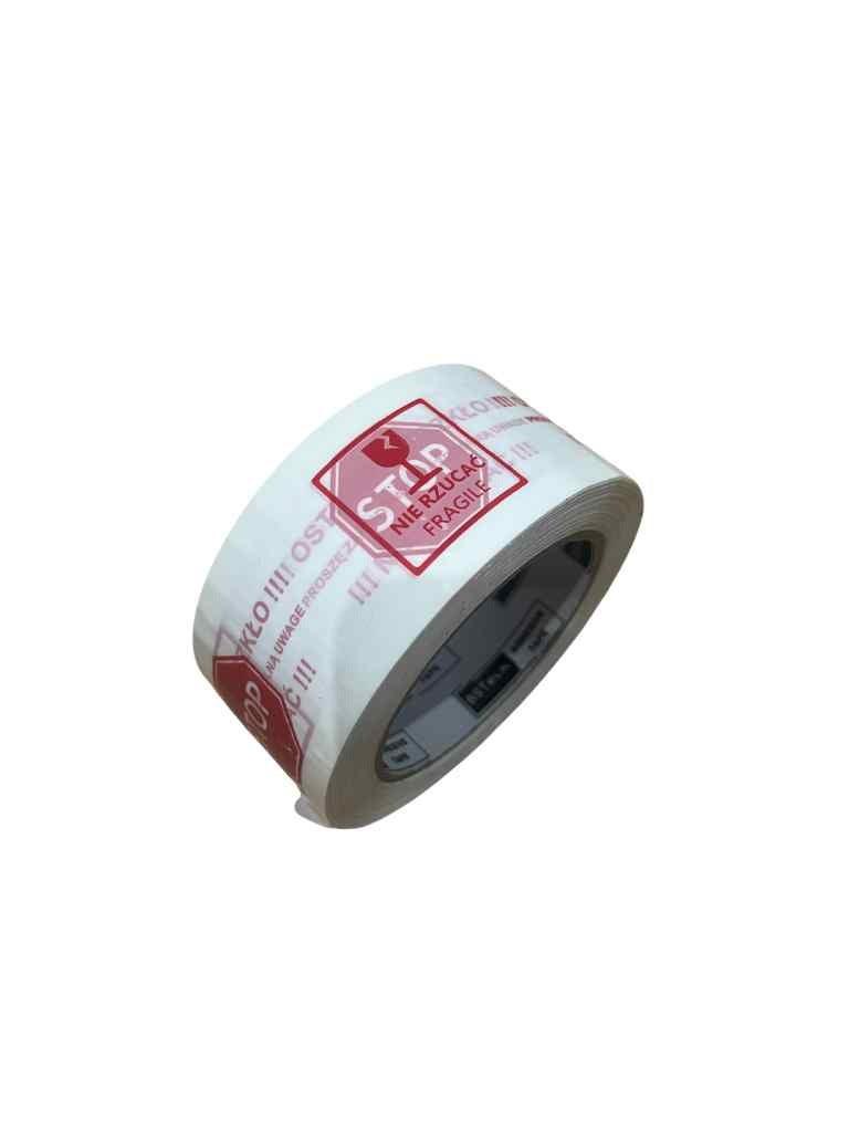 BESTPAK pakketape med tryk 48 mm × 100 m - “Forsigtig glas” billede