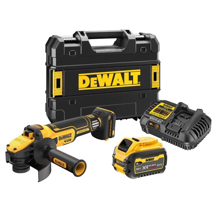 DeWALT DCG409VST1-QW vinkelsliber sÃ¦t â 18V XR FLEXVOLT batteri, kuffert og lader billede