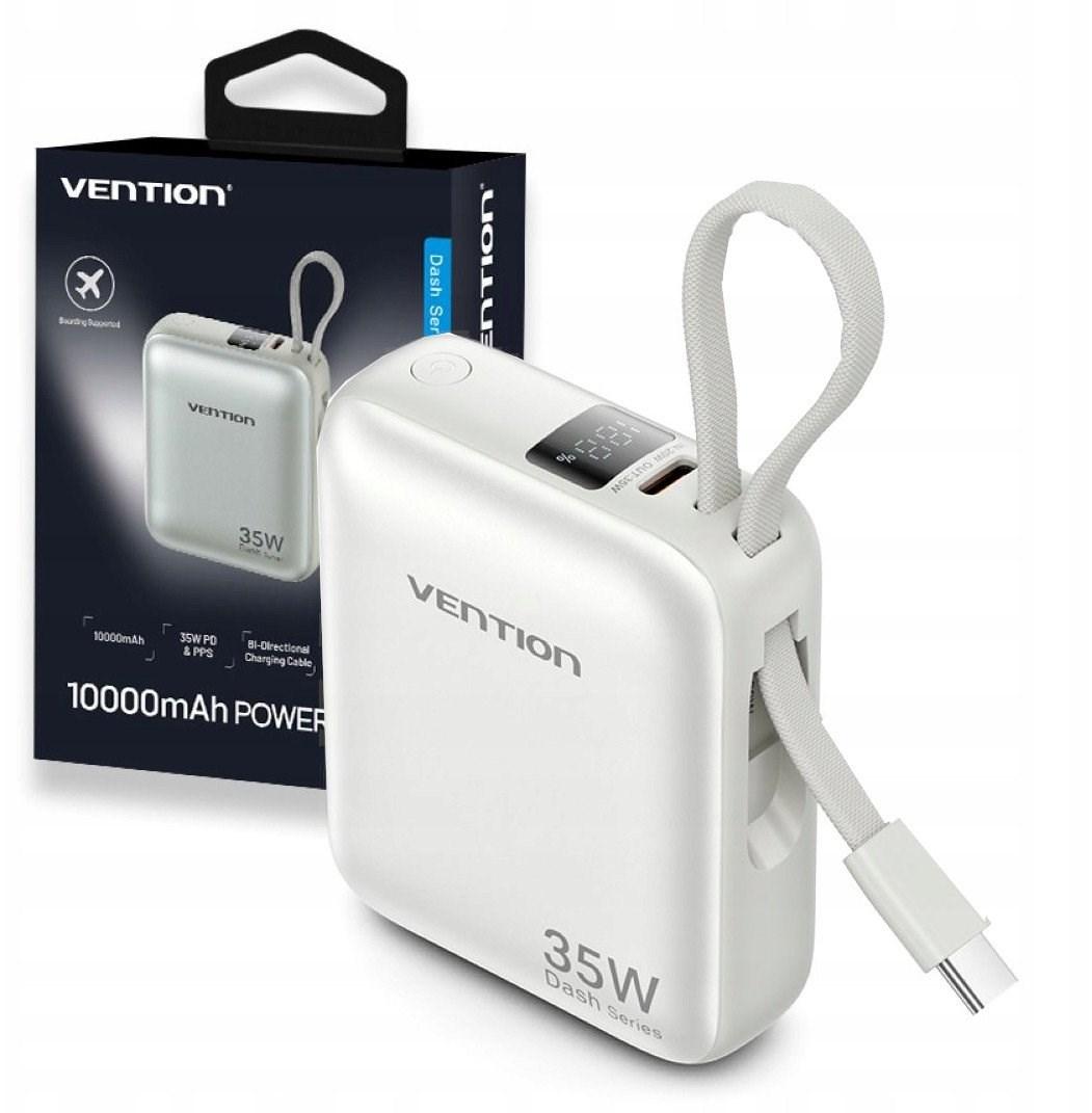 Vention powerbank 10.000 mAh â 35 W, USBâC, beige billede