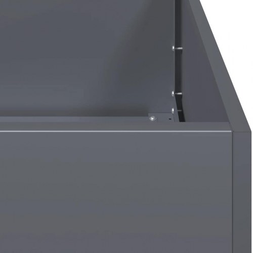 Plantekasse 40×80×40 cm i koldvalset stål - antracitgrå