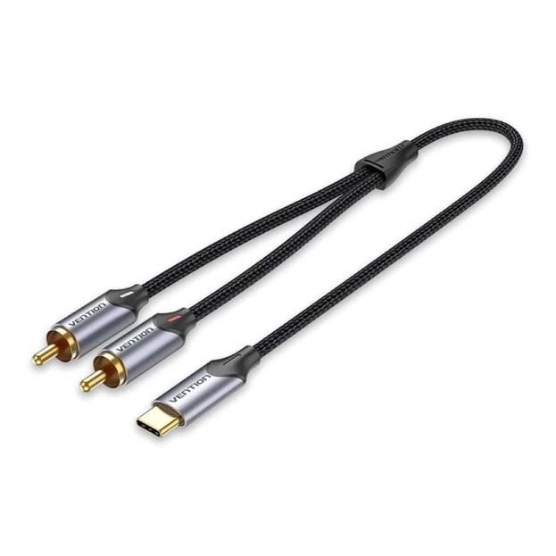 Vention USBâC til 2ÃRCA han lydkabel â 2 m billede