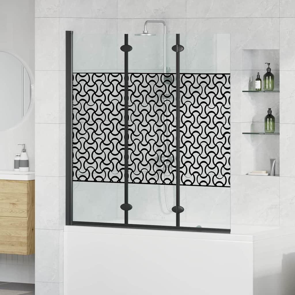 Bruser Indhegning Sort og Gennemsigtig 130 x 130 cm hærdet glas billede
