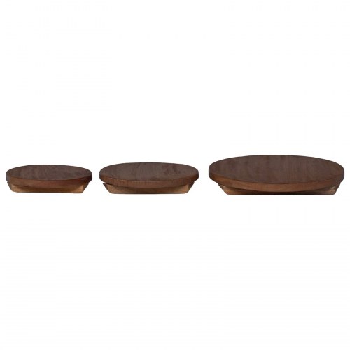 Plante Stool 3 stk Brun Mahogni Træ