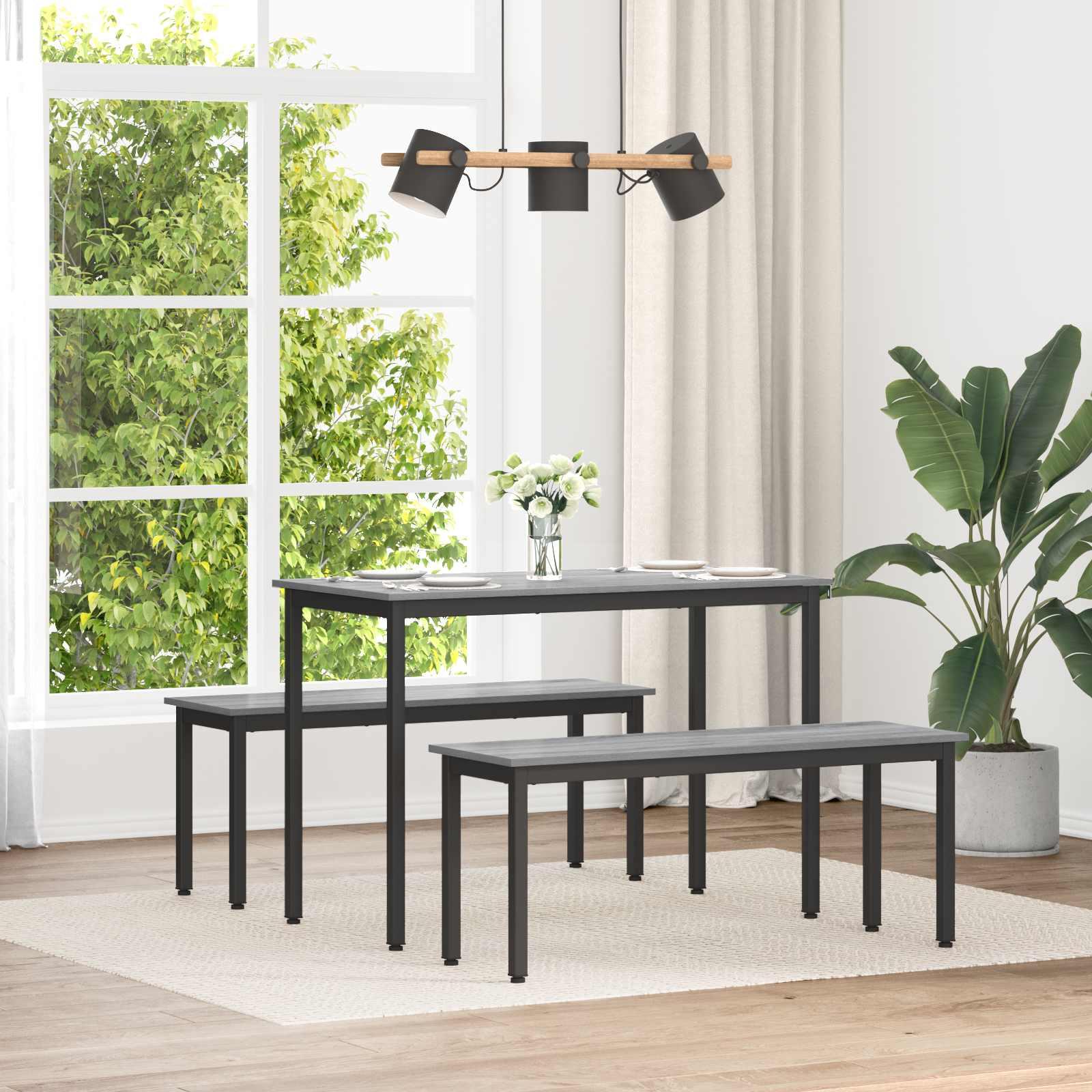 Bænk Grå Sonoma 110 x 35 x 45 cm Konstrueret træ billede