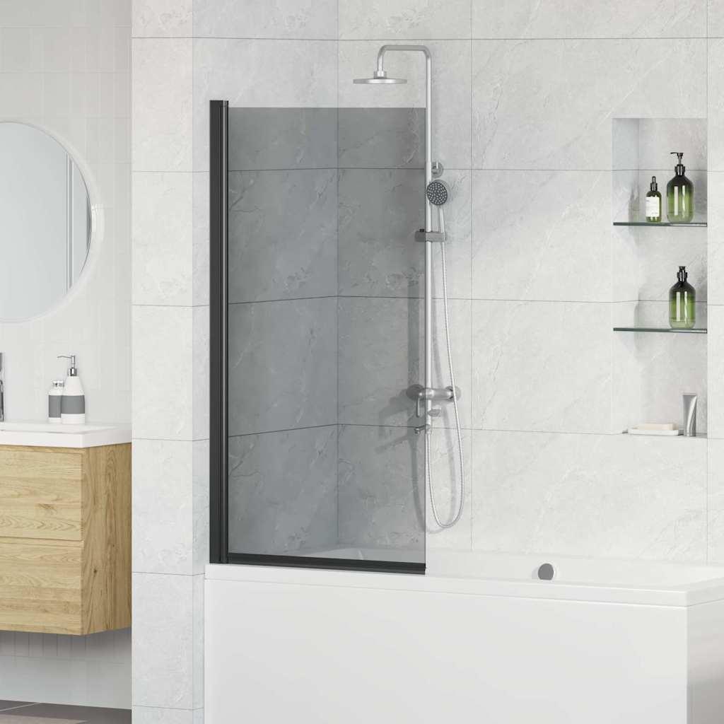 Bade Bruse skærm Sort 68 x 130 cm Sikkert glas billede
