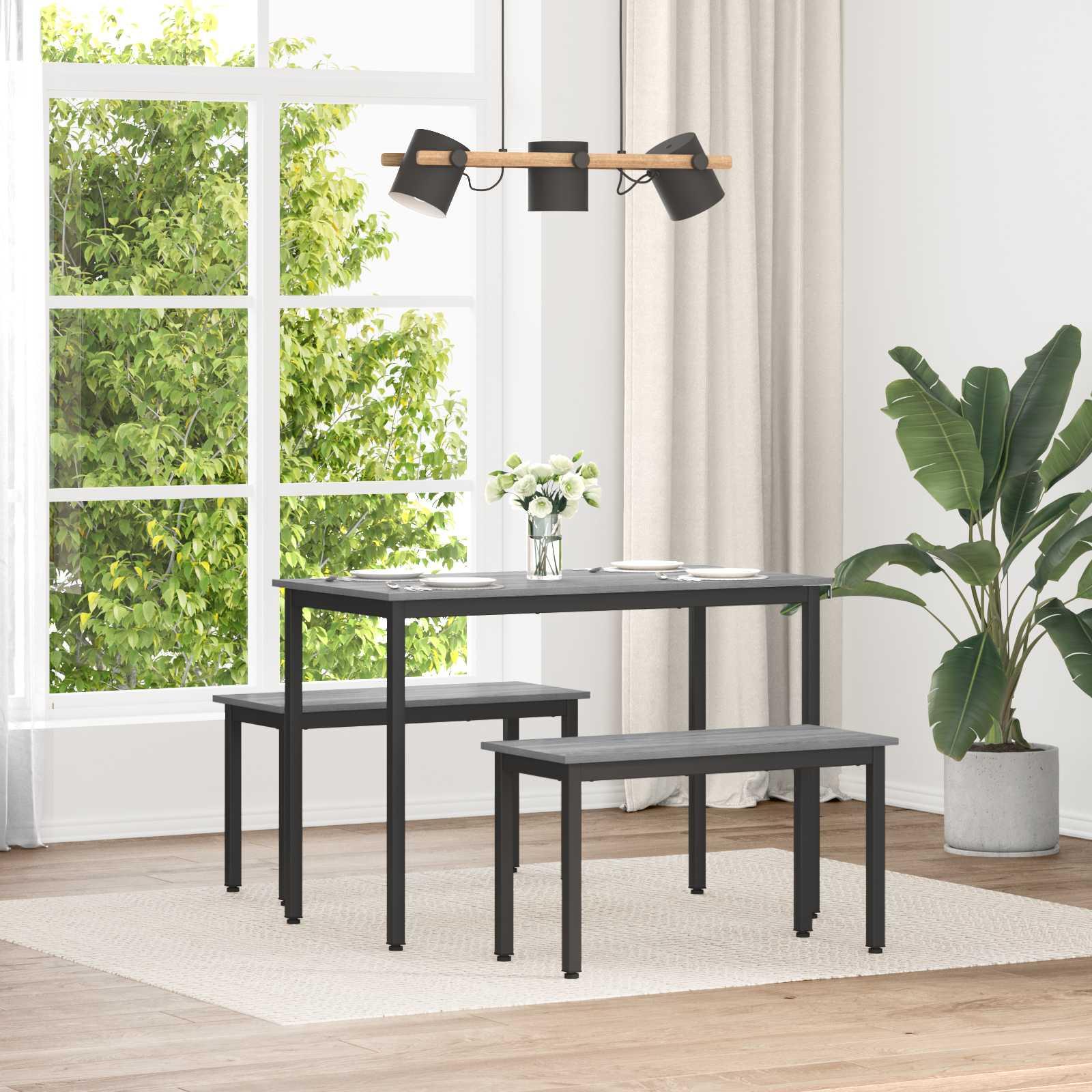 Bænk Grå Sonoma 80 x 35 x 45 cm Konstrueret træ billede