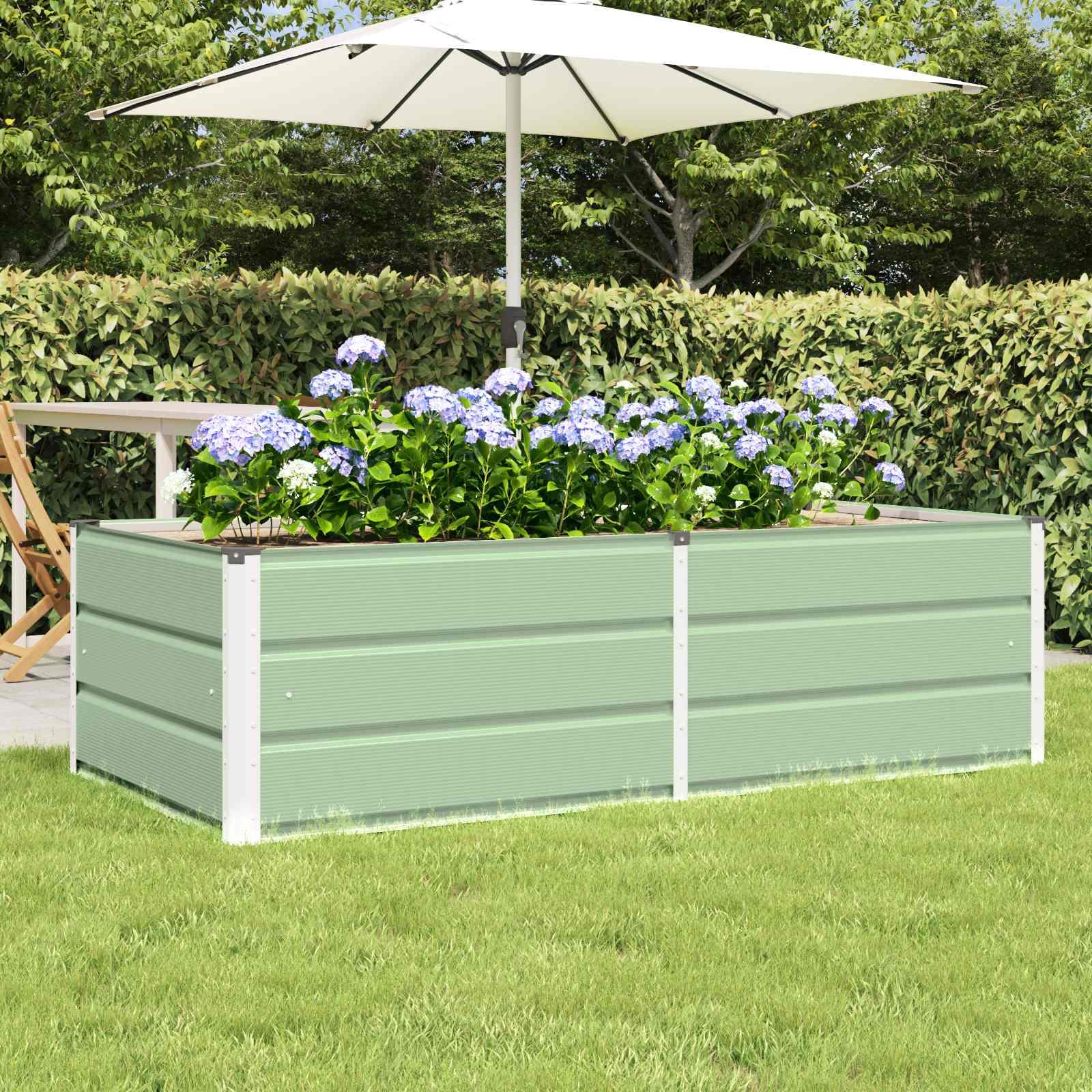 Plantekasse Grøn 160 x 80 x 45 cm Stål billede
