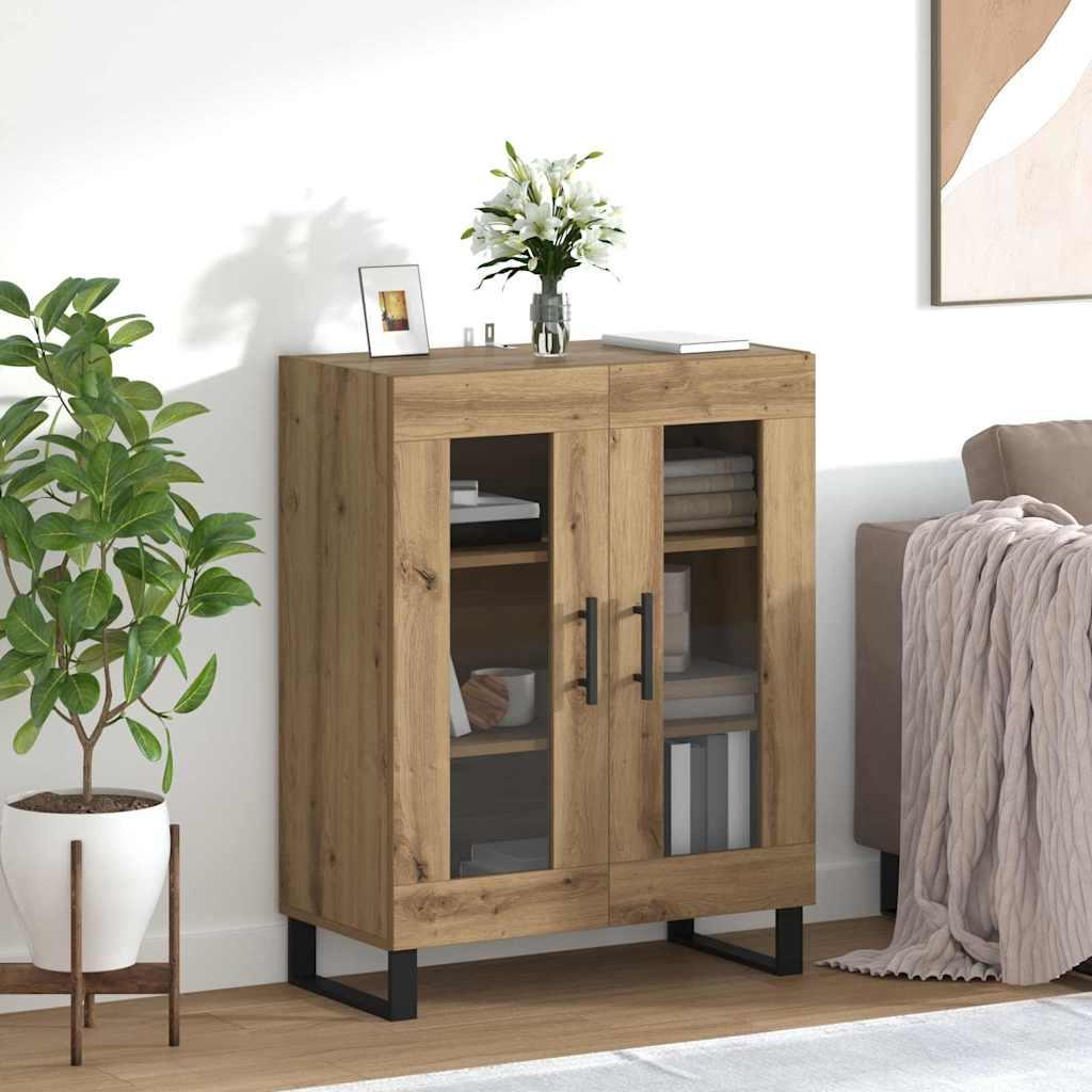 Sidebord Artisan Egetræ 69,5 x 34 x 90 cm Konstrueret træ billede