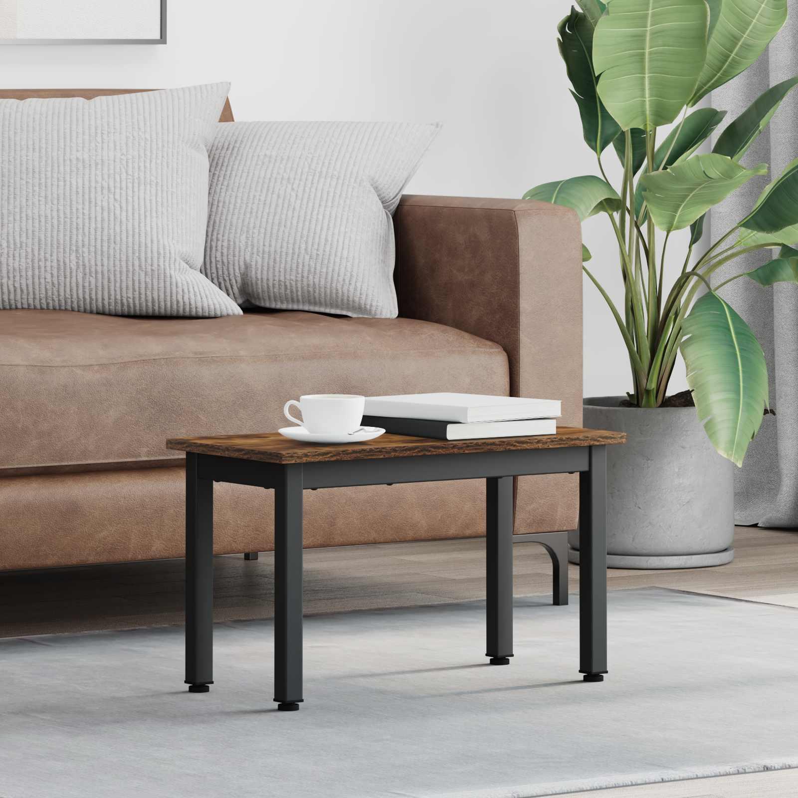 Sofabord Røget Eg 60 x 30 x 36 cm Konstrueret træ billede