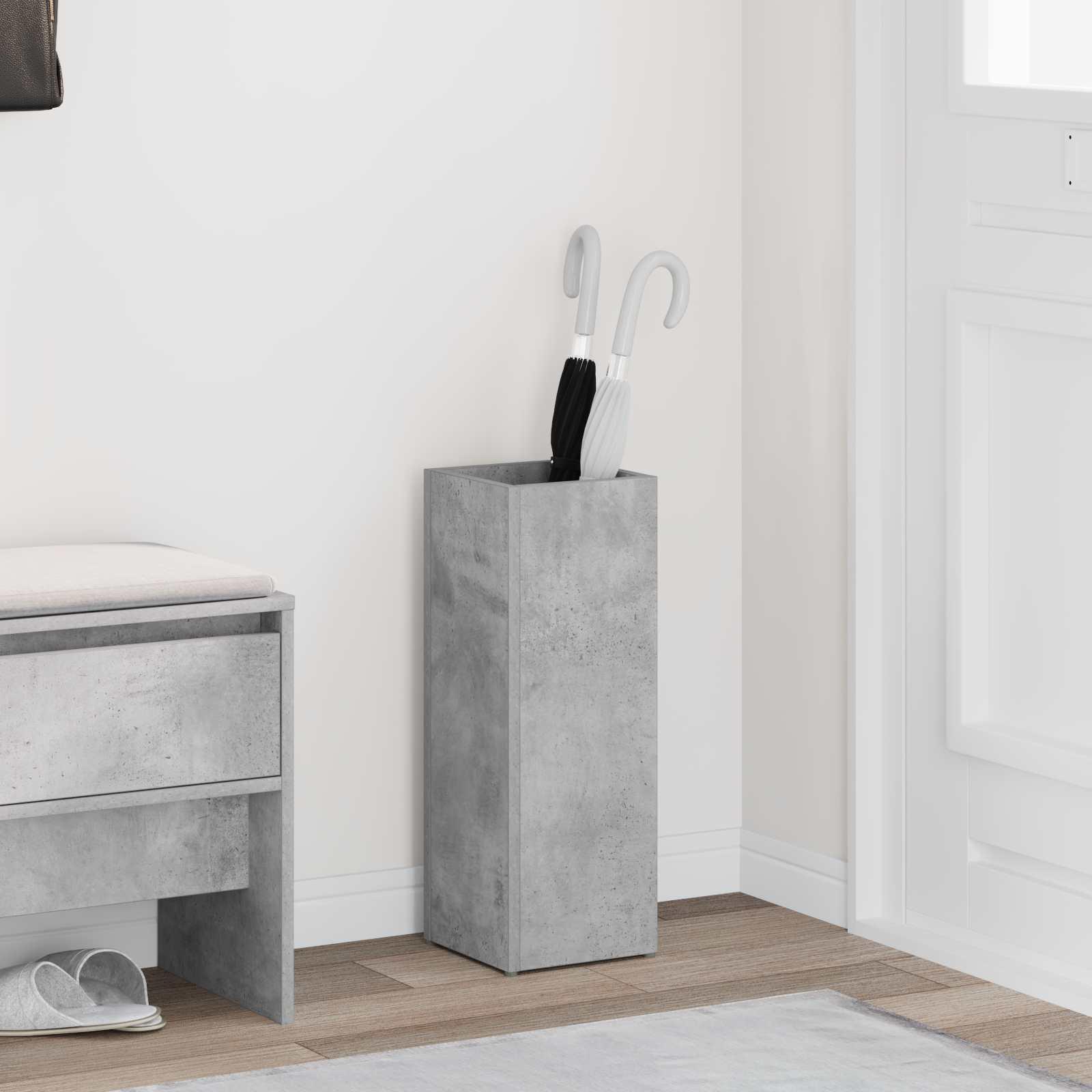 Paraplystativ i beton grå 20 x 20 x 55,5 cm i konstrueret træ billede