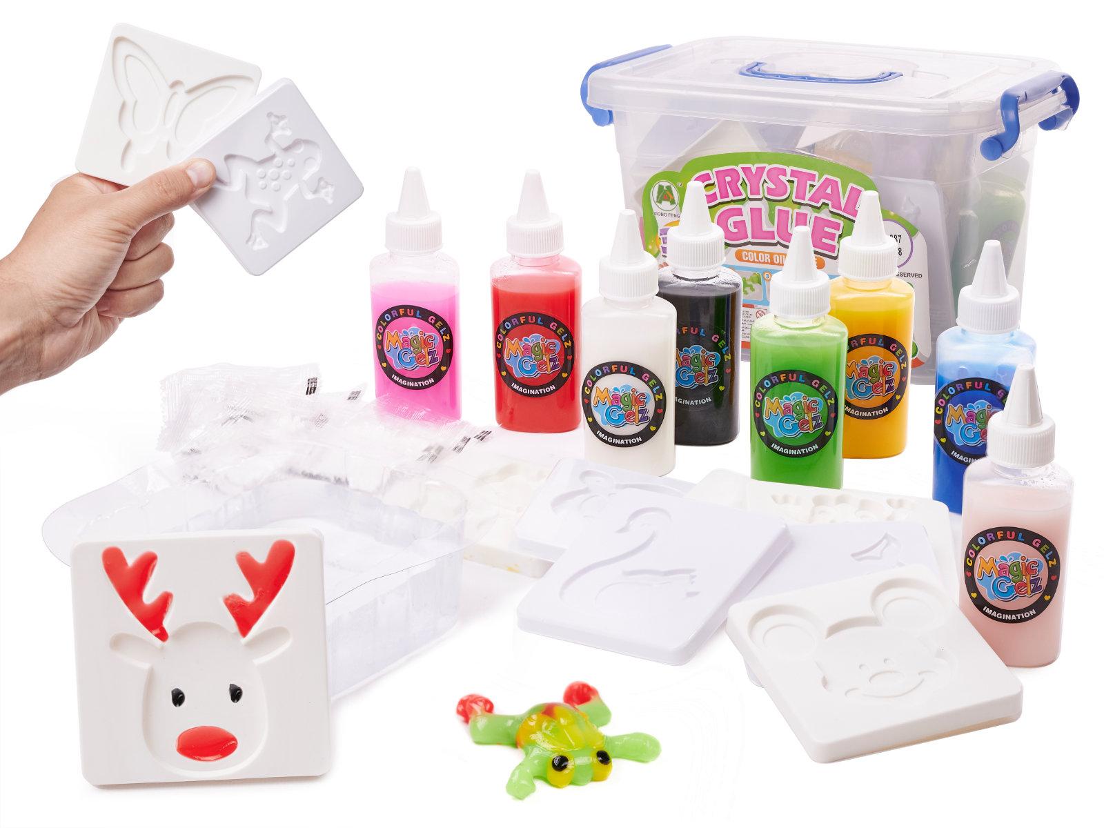 3D krystal-lim sæt - 26 dele kreativt slime-kit billede