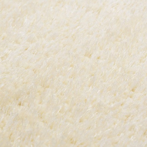Shaggy områdetæppe - creme 120 × 160 cm, høj luv i polyethylen