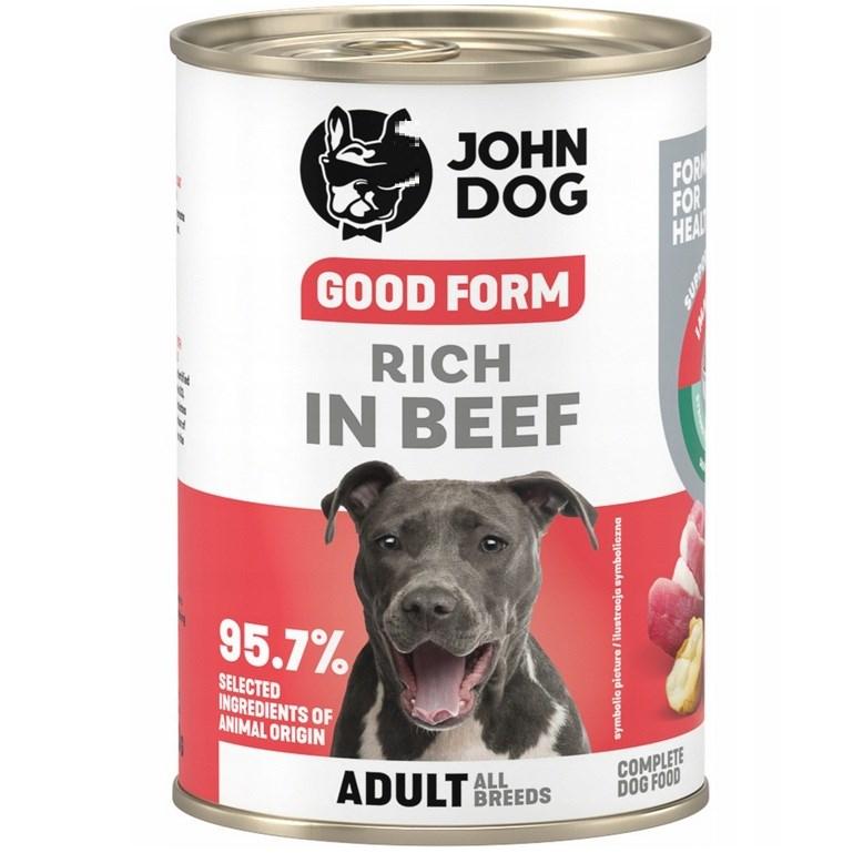 JOHN DOG Good Form vÃ¥dfoder med oksekÃ¸d â 400 g billede
