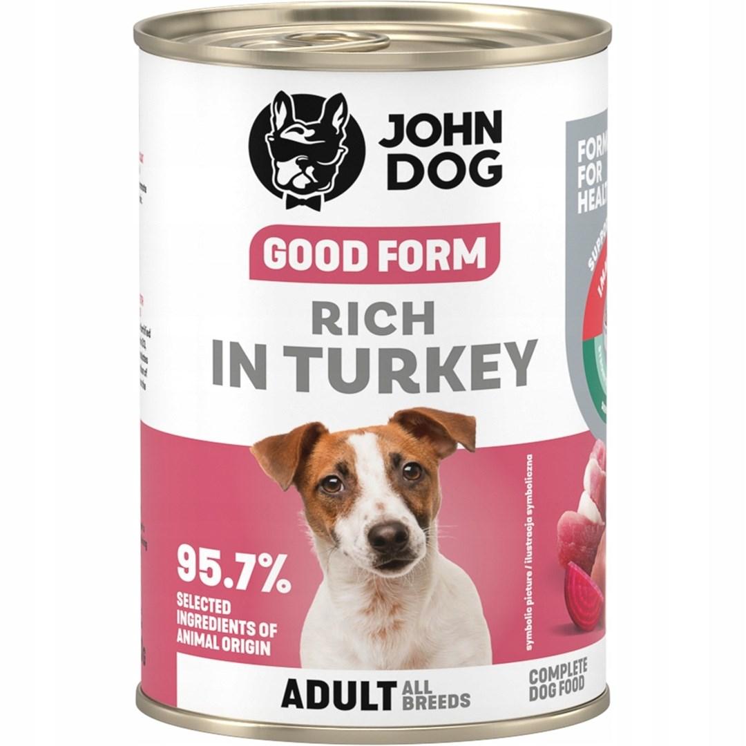 JOHN DOG Good Form vÃ¥dfoder â rig pÃ¥ kalkun, 400 g billede