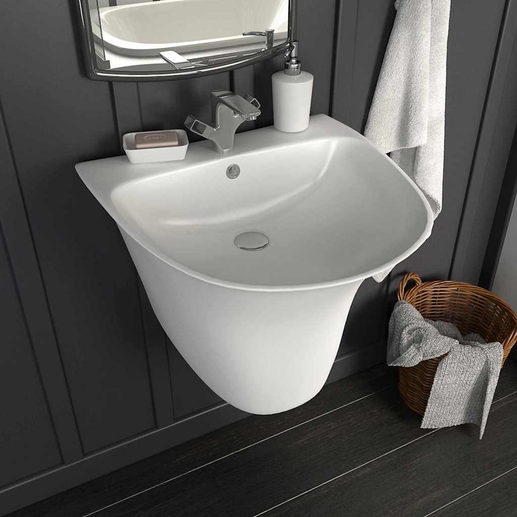 Vask Hvid 47 x 45 x 37 cm Glaseret Keramik billede