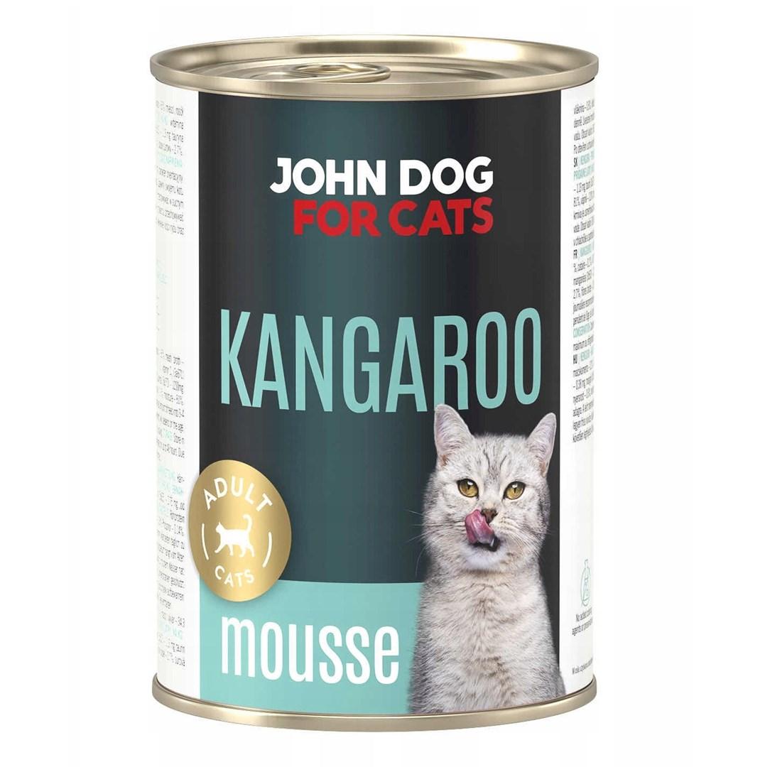 JOHN DOG For Cats KÃ¦nguru Mousse â vÃ¥dfoder til voksne katte, 400 g billede
