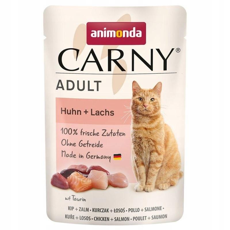 animonda Carny Adult vÃ¥dfoder til kat â kylling & laks, 85 g billede