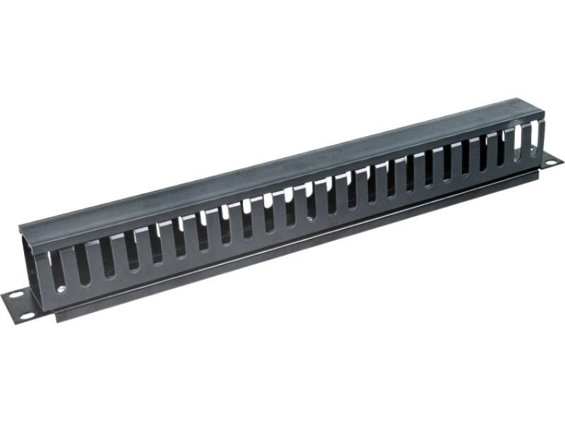 Alantec PK008 kabelorganizer - kabelkanal til vÃ¦g, 1U, sort billede