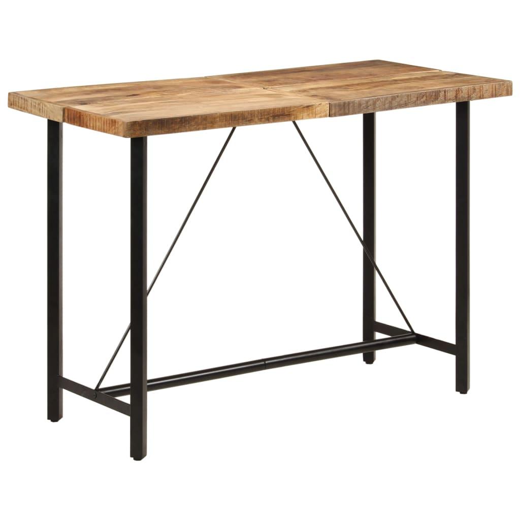 Barbord 150x70x107 cm massivt mangotræ og jern billede