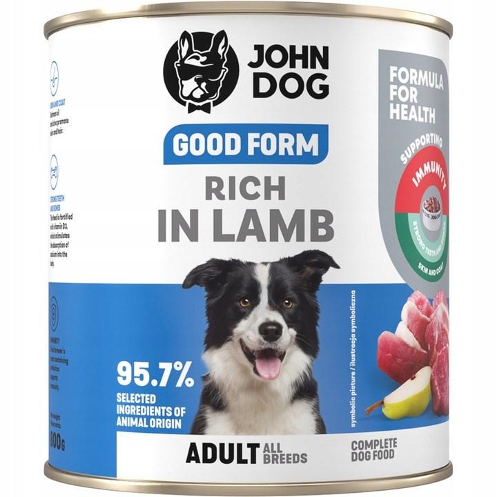 JOHN DOG Good Form â vÃ¥dfoder med lam, 800 g billede