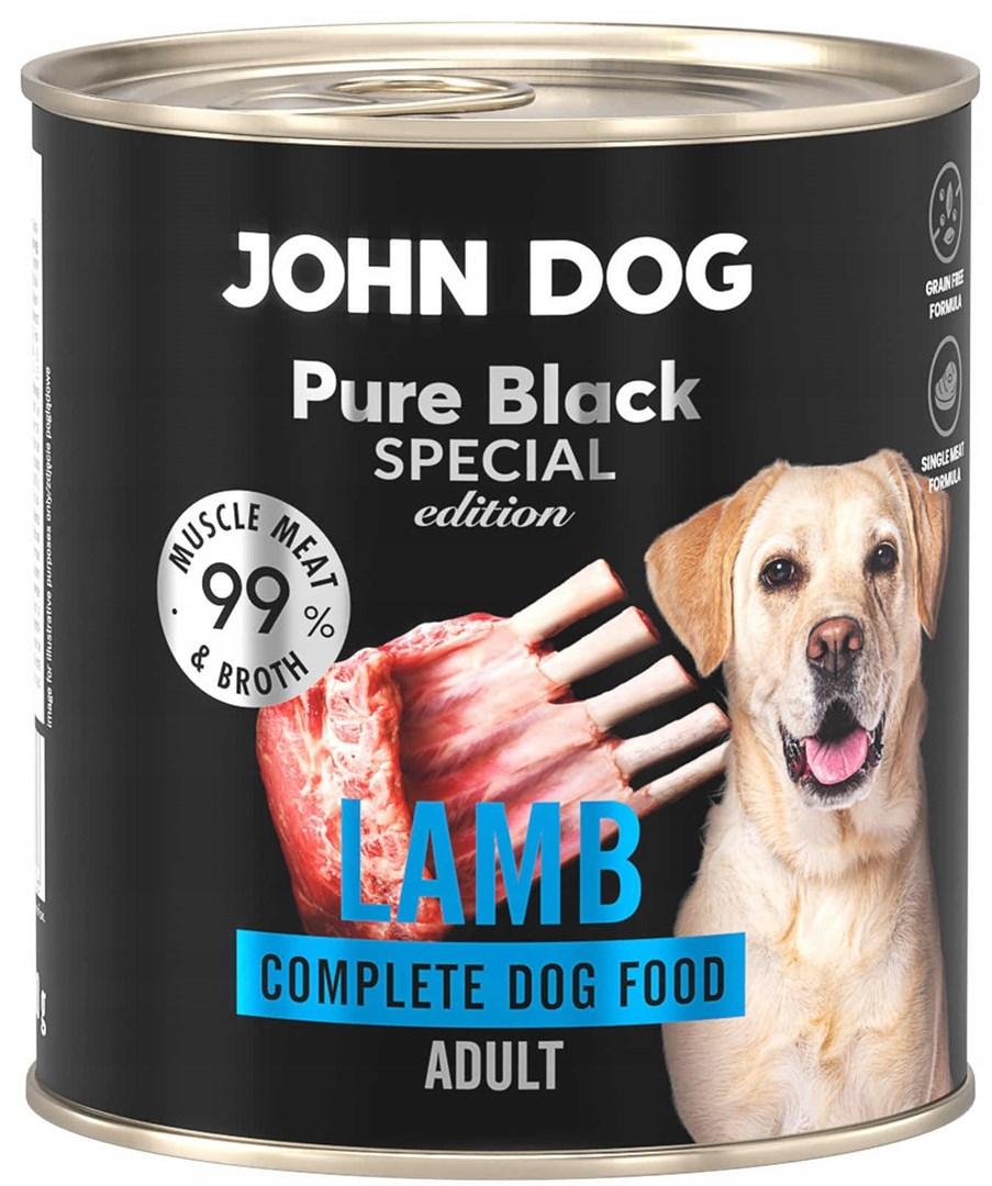 JOHN DOG Pure Black Special Edition â Lam vÃ¥dfoder til hunde 800 g billede