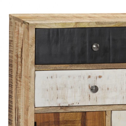 Skænk i massivt mangotræ - 70 × 30 × 78 cm, 4 skuffer og 2 låger