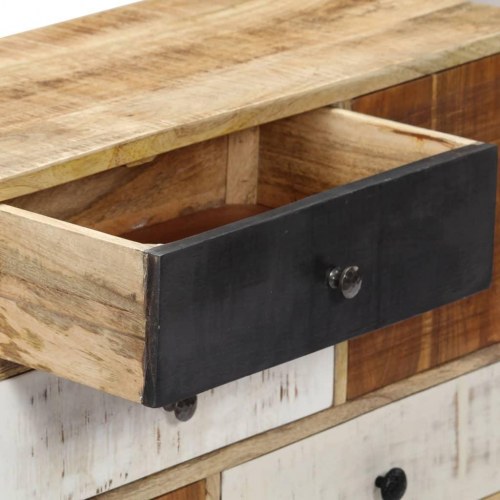 Skænk i massivt mangotræ - 70 × 30 × 78 cm, 4 skuffer og 2 låger