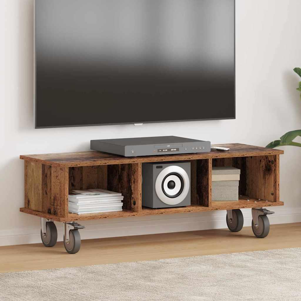 TV-bord Gammelt træ 100 x 35 x 35 cm Konstrueret træ billede