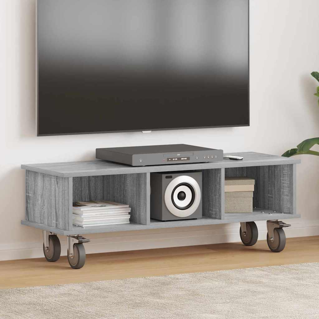 TV-bord Grå Sonoma 100 x 35 x 35 cm Konstrueret træ billede